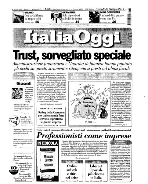 Italia oggi : quotidiano di economia finanza e politica